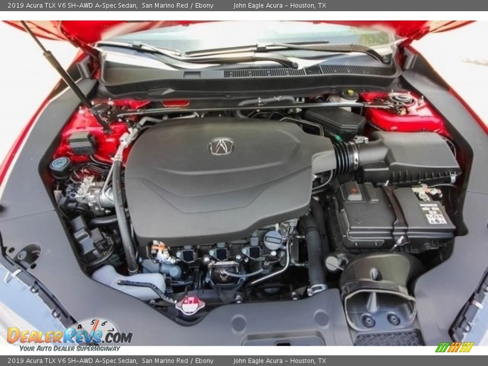 2019 Acura TLX V6 SH-AWD A-Spec Sedan San Marino Red / Ebony Photo #23