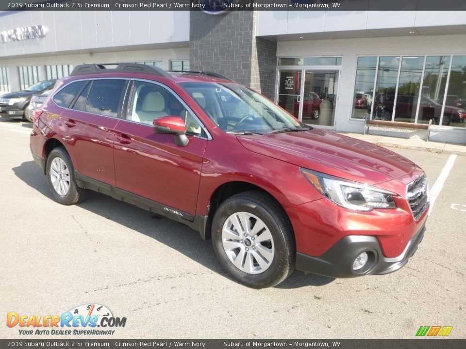 2019 Subaru Outback 2.5i Premium Crimson Red Pearl / Warm Ivory Photo #1