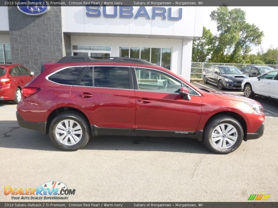2019 Subaru Outback 2.5i Premium Crimson Red Pearl / Warm Ivory Photo #3
