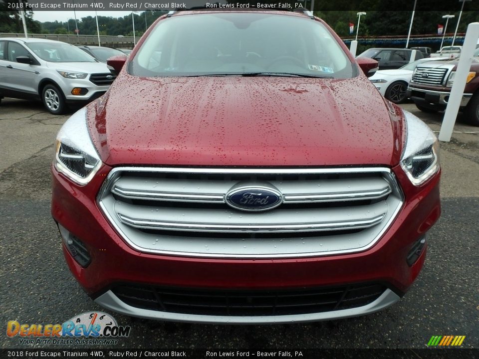2018 Ford Escape Titanium 4WD Ruby Red / Charcoal Black Photo #7