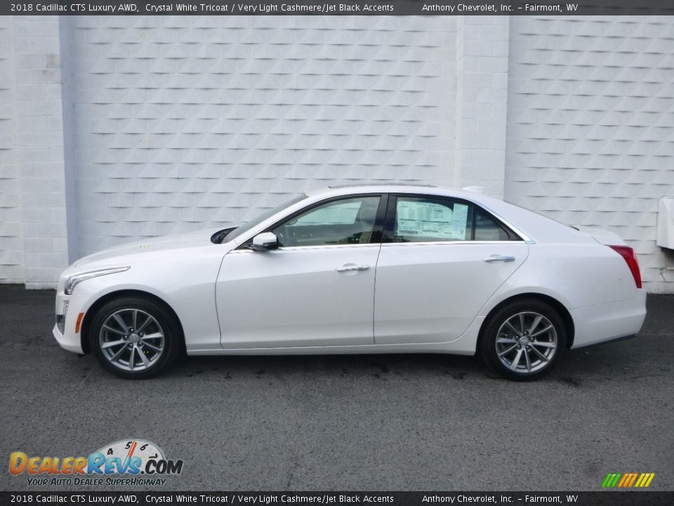 Crystal White Tricoat 2018 Cadillac CTS Luxury AWD Photo #3