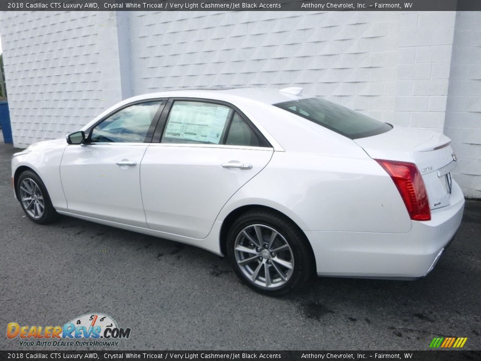 2018 Cadillac CTS Luxury AWD Crystal White Tricoat / Very Light Cashmere/Jet Black Accents Photo #6