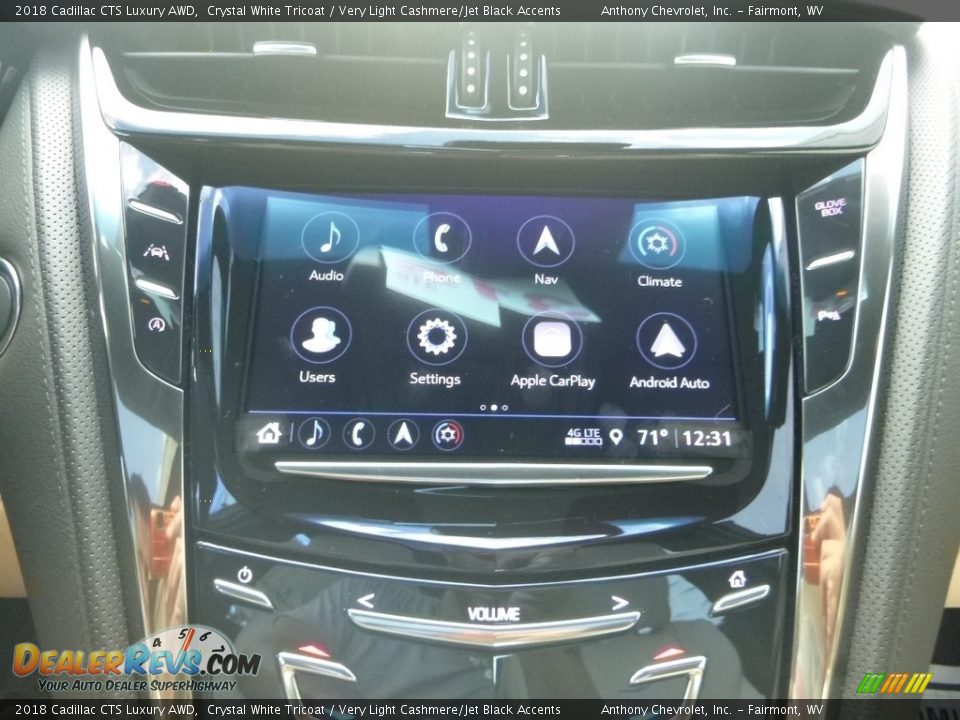 2018 Cadillac CTS Luxury AWD Crystal White Tricoat / Very Light Cashmere/Jet Black Accents Photo #15