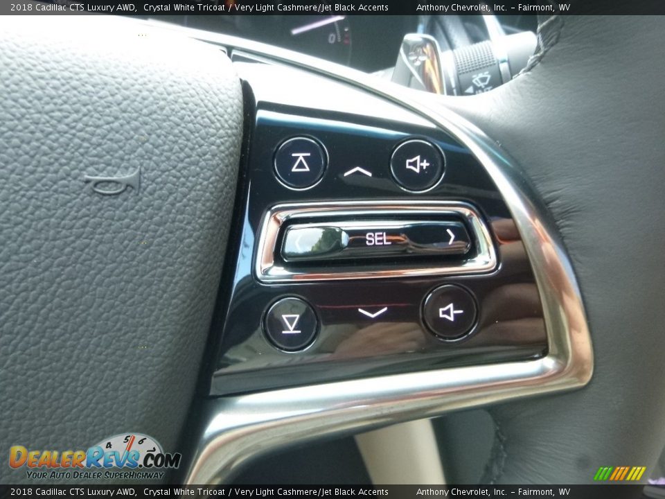 2018 Cadillac CTS Luxury AWD Crystal White Tricoat / Very Light Cashmere/Jet Black Accents Photo #18