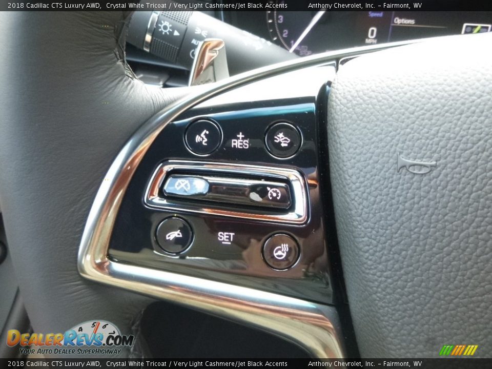 2018 Cadillac CTS Luxury AWD Crystal White Tricoat / Very Light Cashmere/Jet Black Accents Photo #19
