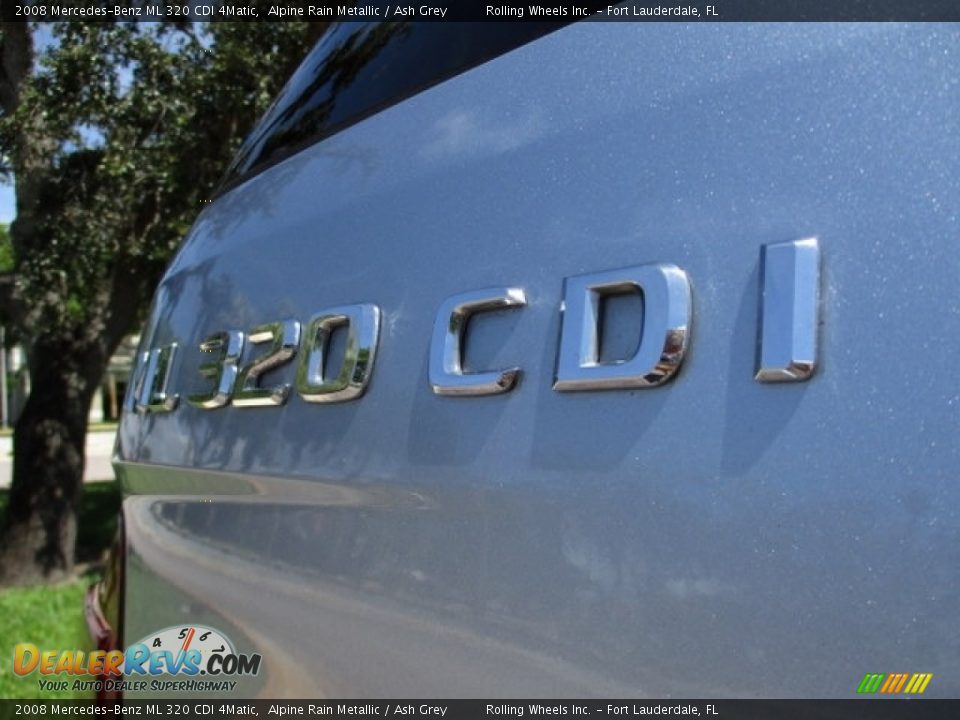 2008 Mercedes-Benz ML 320 CDI 4Matic Alpine Rain Metallic / Ash Grey Photo #16