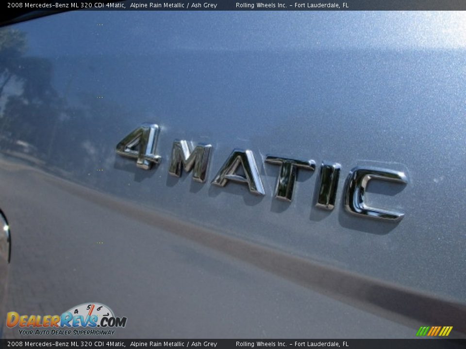 2008 Mercedes-Benz ML 320 CDI 4Matic Alpine Rain Metallic / Ash Grey Photo #17