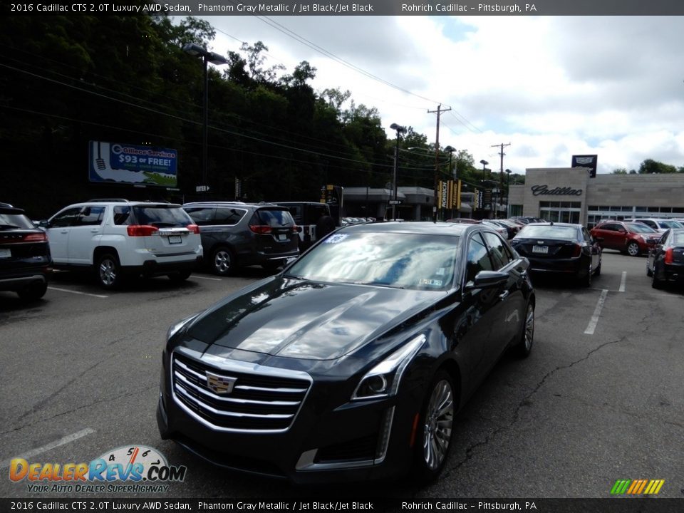 2016 Cadillac CTS 2.0T Luxury AWD Sedan Phantom Gray Metallic / Jet Black/Jet Black Photo #1