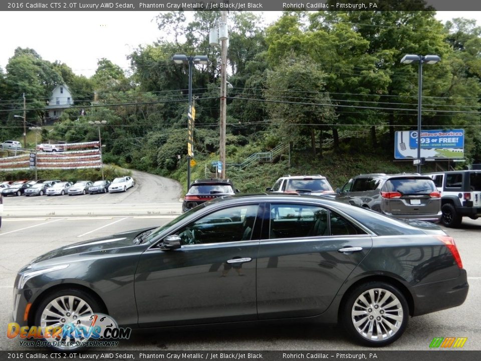 2016 Cadillac CTS 2.0T Luxury AWD Sedan Phantom Gray Metallic / Jet Black/Jet Black Photo #2