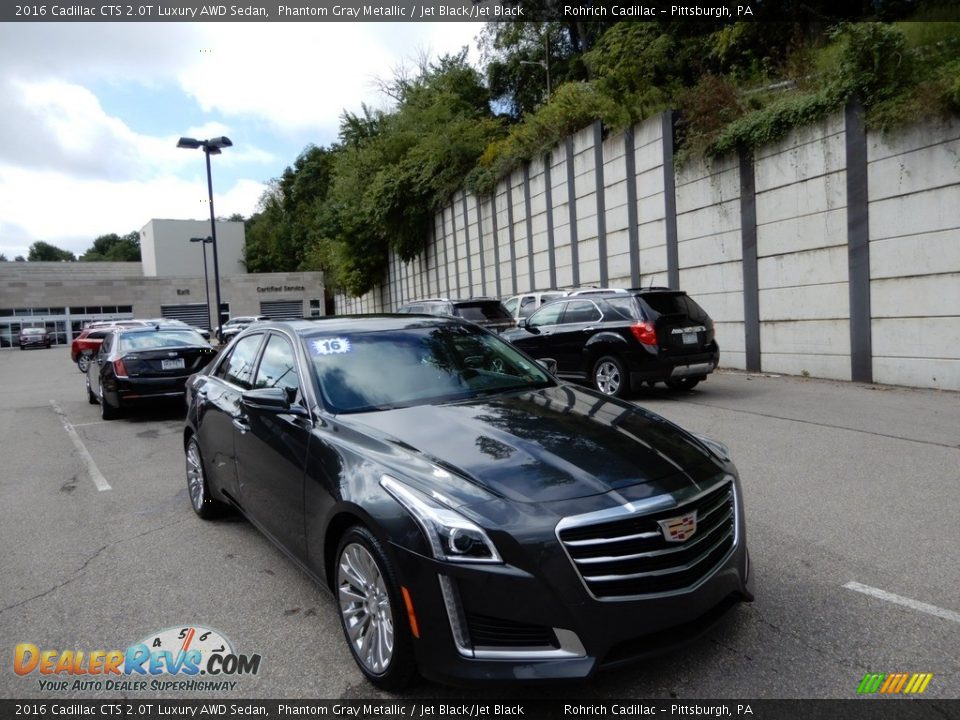 2016 Cadillac CTS 2.0T Luxury AWD Sedan Phantom Gray Metallic / Jet Black/Jet Black Photo #7