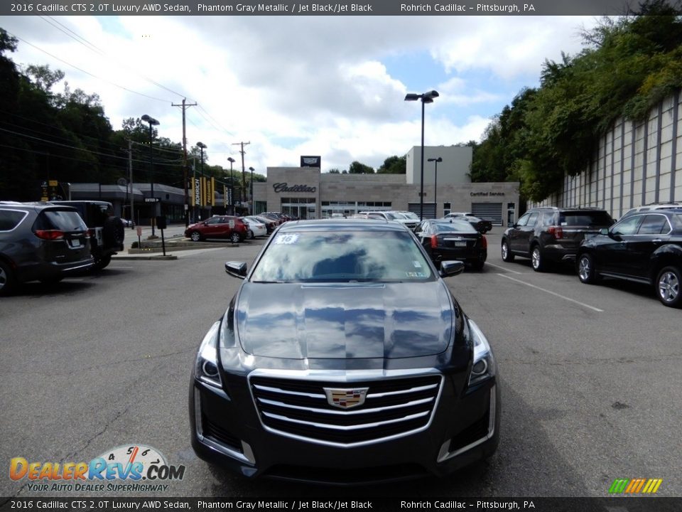 2016 Cadillac CTS 2.0T Luxury AWD Sedan Phantom Gray Metallic / Jet Black/Jet Black Photo #8