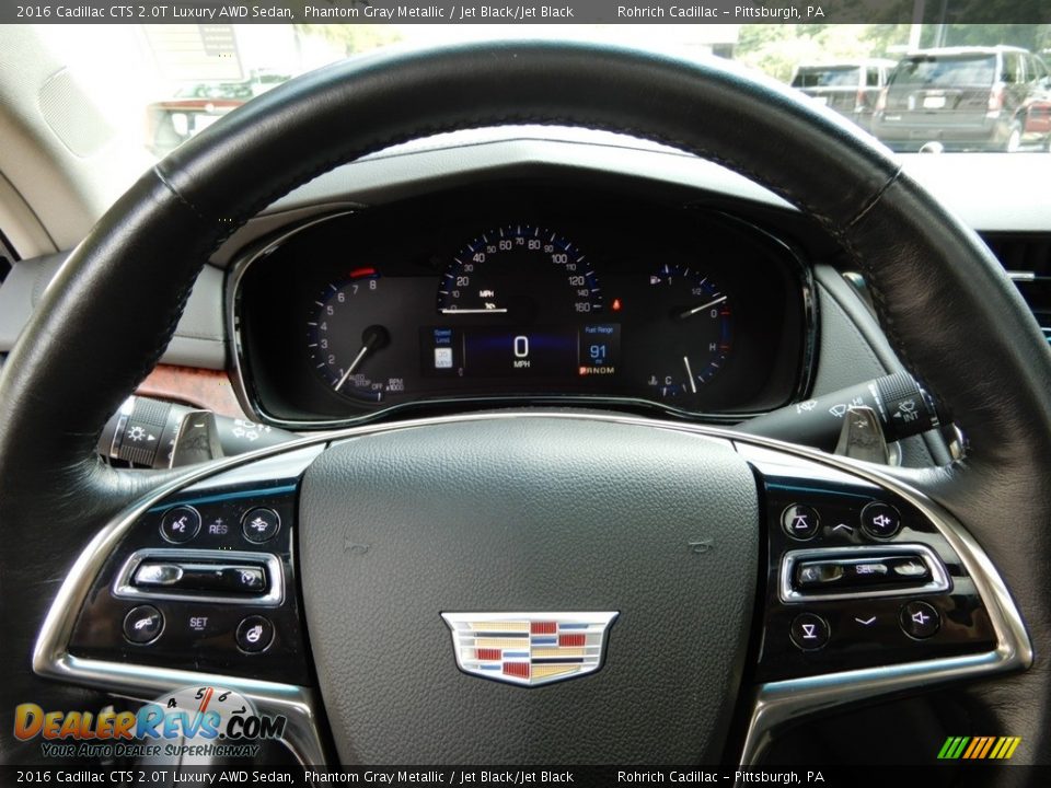 2016 Cadillac CTS 2.0T Luxury AWD Sedan Phantom Gray Metallic / Jet Black/Jet Black Photo #15