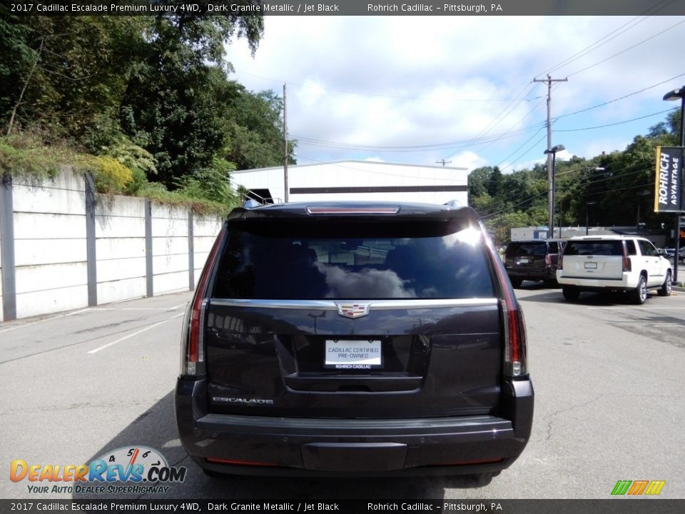 2017 Cadillac Escalade Premium Luxury 4WD Dark Granite Metallic / Jet Black Photo #4