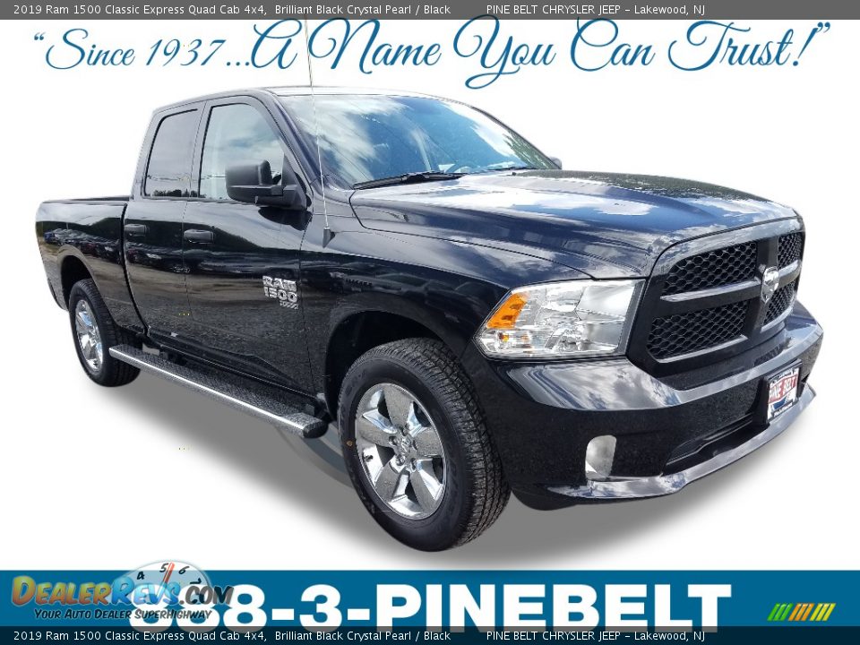 2019 Ram 1500 Classic Express Quad Cab 4x4 Brilliant Black Crystal Pearl / Black Photo #1
