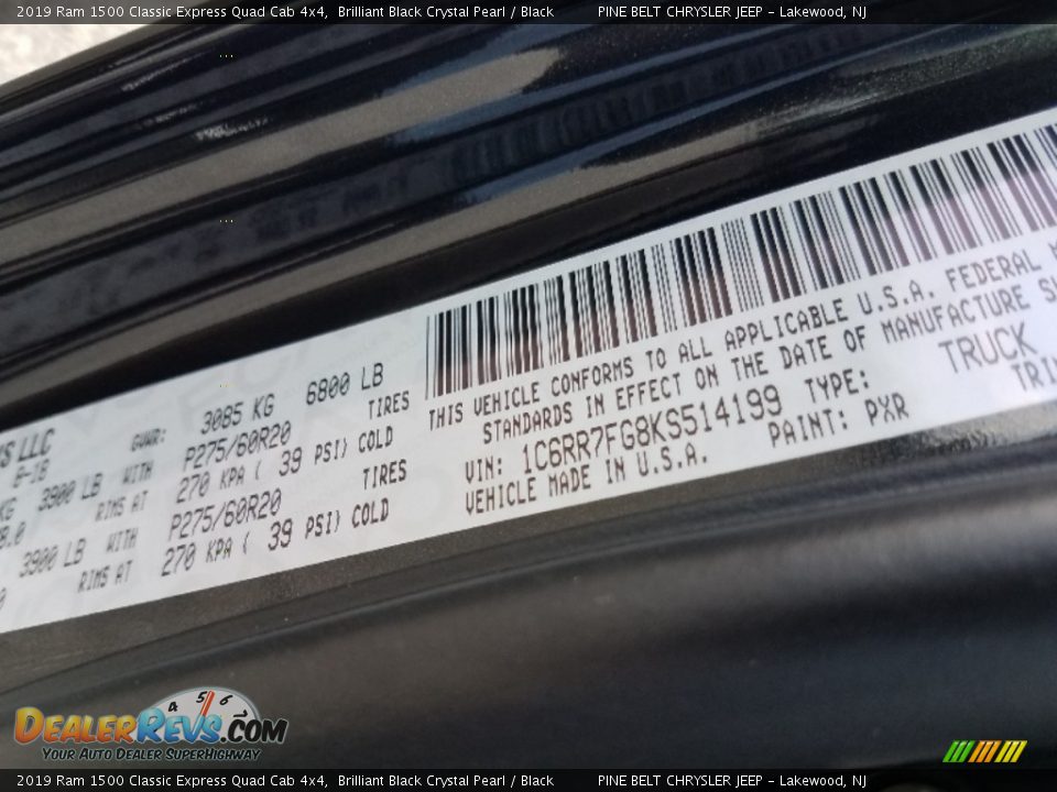 2019 Ram 1500 Classic Express Quad Cab 4x4 Brilliant Black Crystal Pearl / Black Photo #9