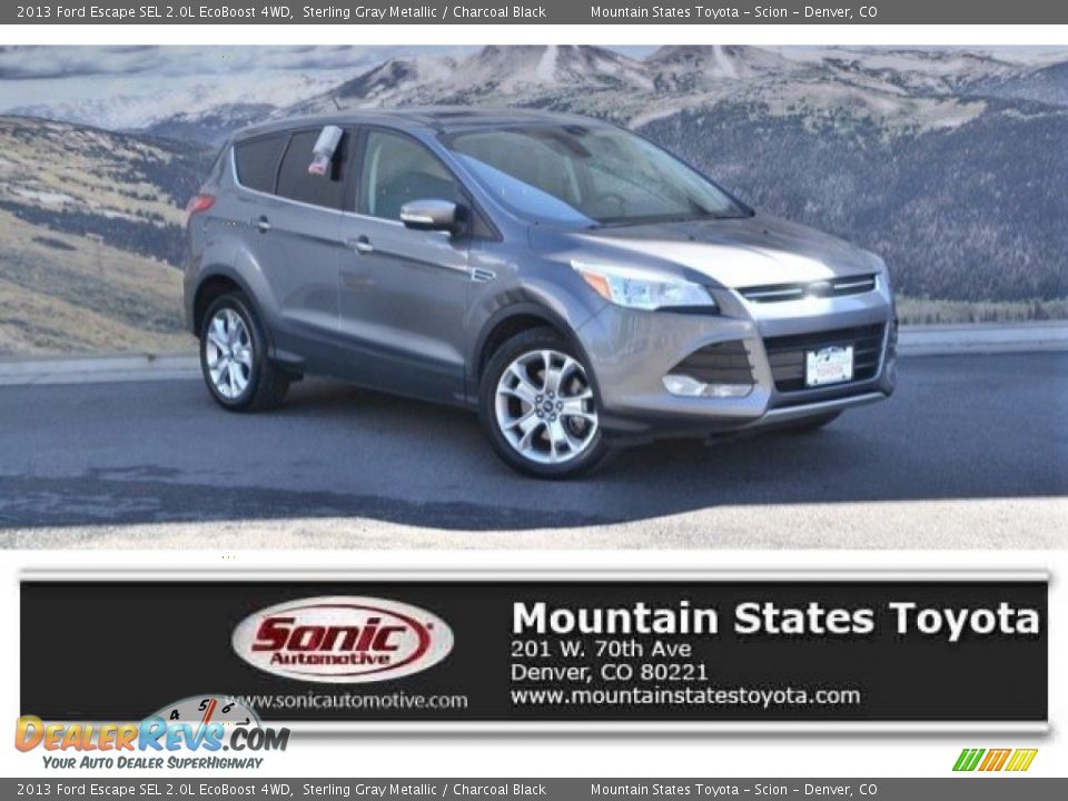2013 Ford Escape SEL 2.0L EcoBoost 4WD Sterling Gray Metallic / Charcoal Black Photo #1