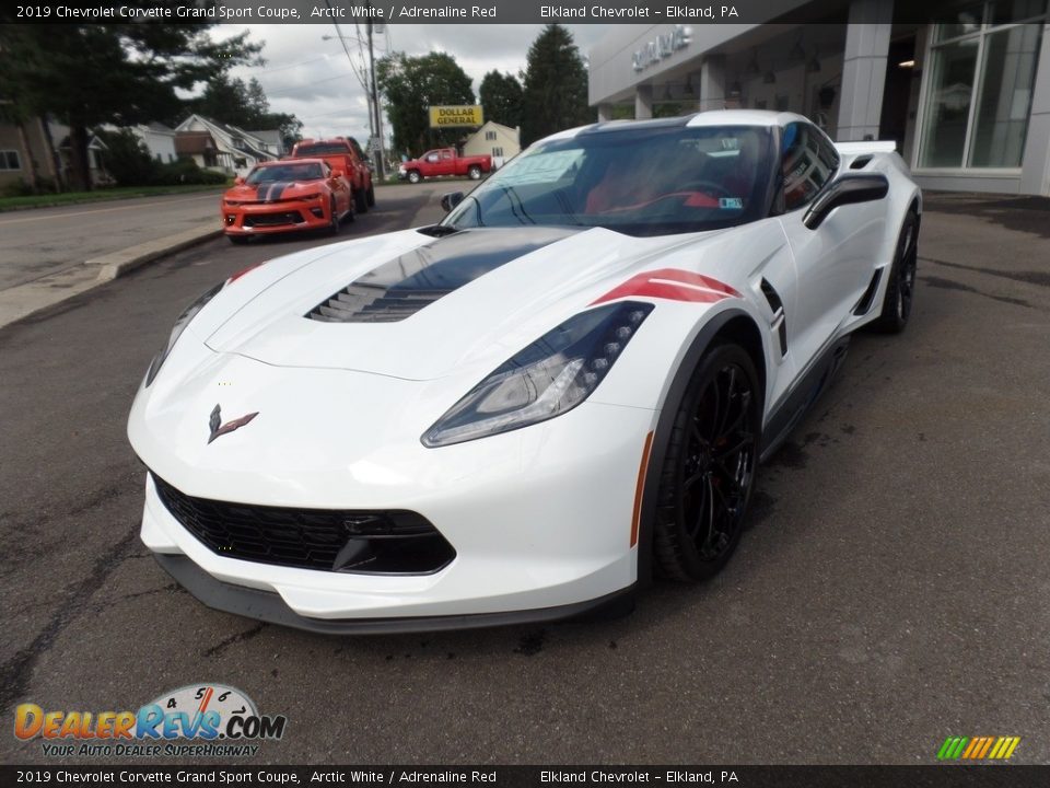 2019 Chevrolet Corvette Grand Sport Coupe Arctic White / Adrenaline Red Photo #4