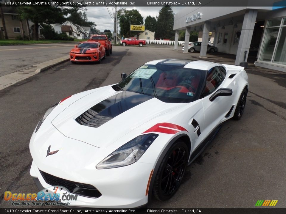 2019 Chevrolet Corvette Grand Sport Coupe Arctic White / Adrenaline Red Photo #5