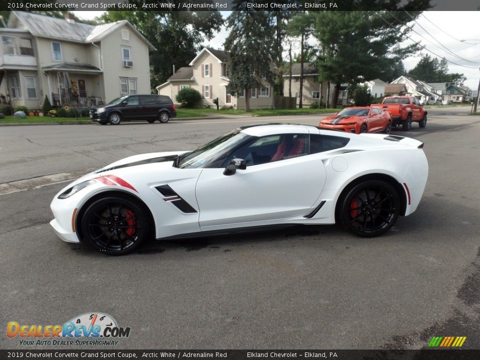 2019 Chevrolet Corvette Grand Sport Coupe Arctic White / Adrenaline Red Photo #7