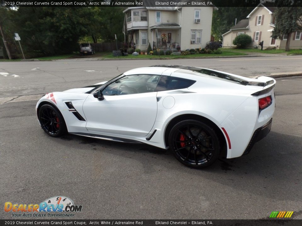 2019 Chevrolet Corvette Grand Sport Coupe Arctic White / Adrenaline Red Photo #8