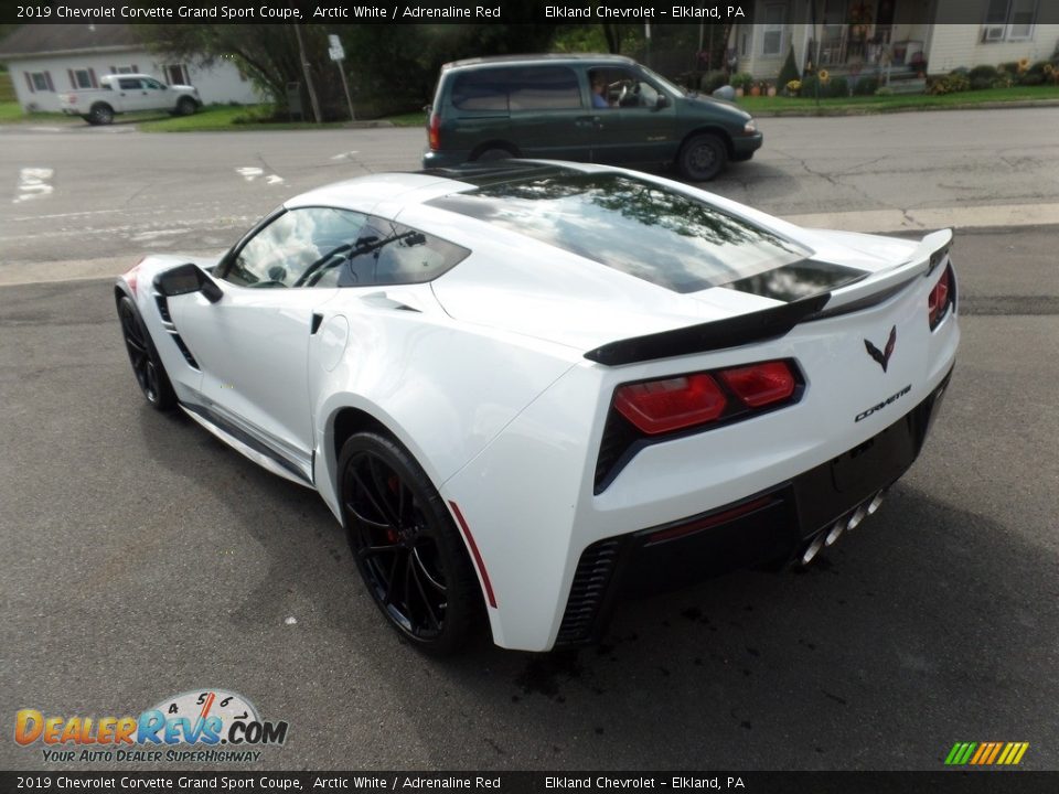 2019 Chevrolet Corvette Grand Sport Coupe Arctic White / Adrenaline Red Photo #9