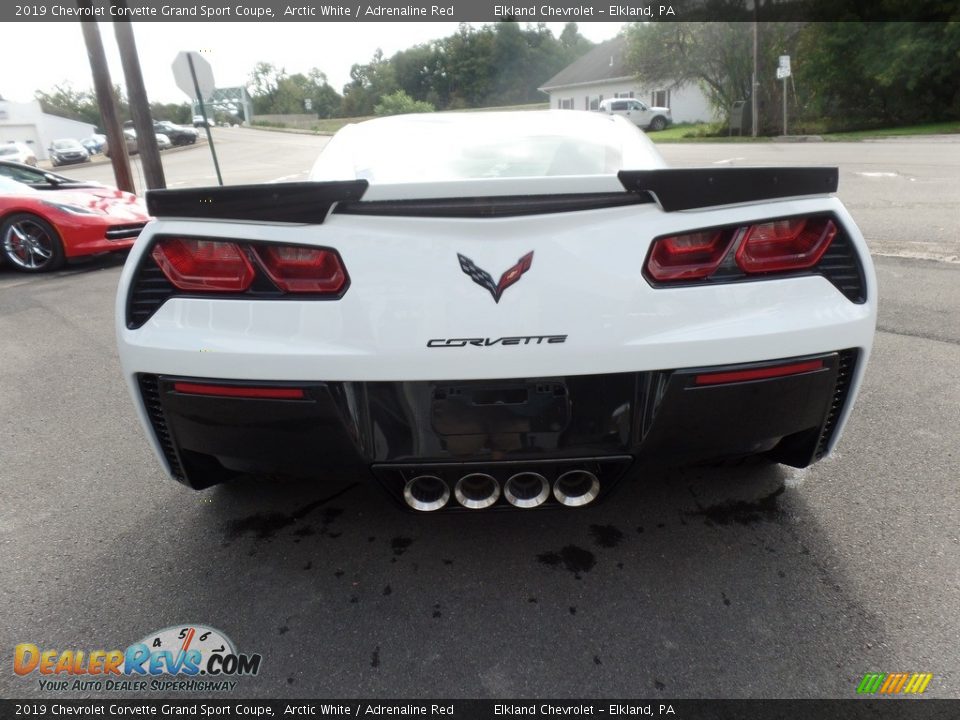 2019 Chevrolet Corvette Grand Sport Coupe Arctic White / Adrenaline Red Photo #10