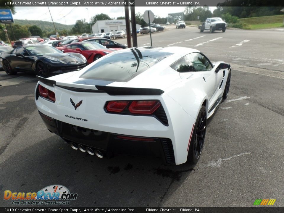2019 Chevrolet Corvette Grand Sport Coupe Arctic White / Adrenaline Red Photo #11