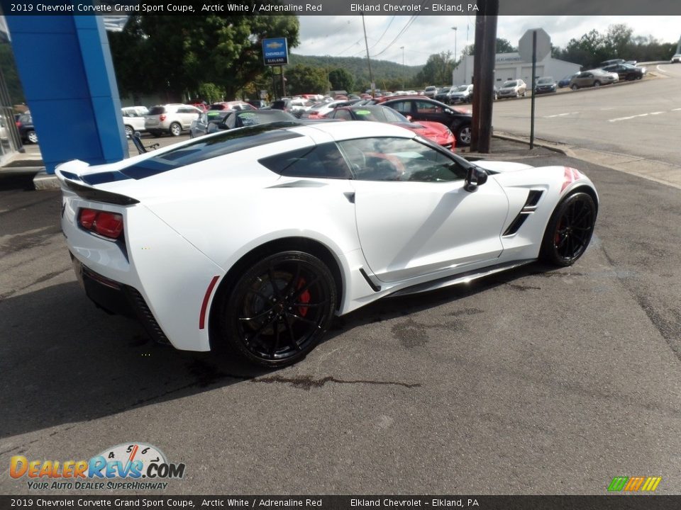 2019 Chevrolet Corvette Grand Sport Coupe Arctic White / Adrenaline Red Photo #12
