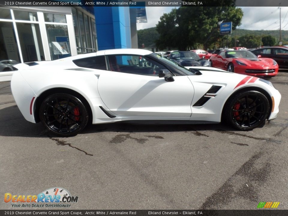 2019 Chevrolet Corvette Grand Sport Coupe Arctic White / Adrenaline Red Photo #13