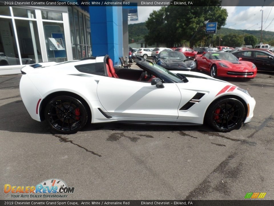 2019 Chevrolet Corvette Grand Sport Coupe Arctic White / Adrenaline Red Photo #15