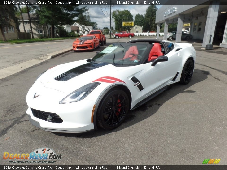 2019 Chevrolet Corvette Grand Sport Coupe Arctic White / Adrenaline Red Photo #17