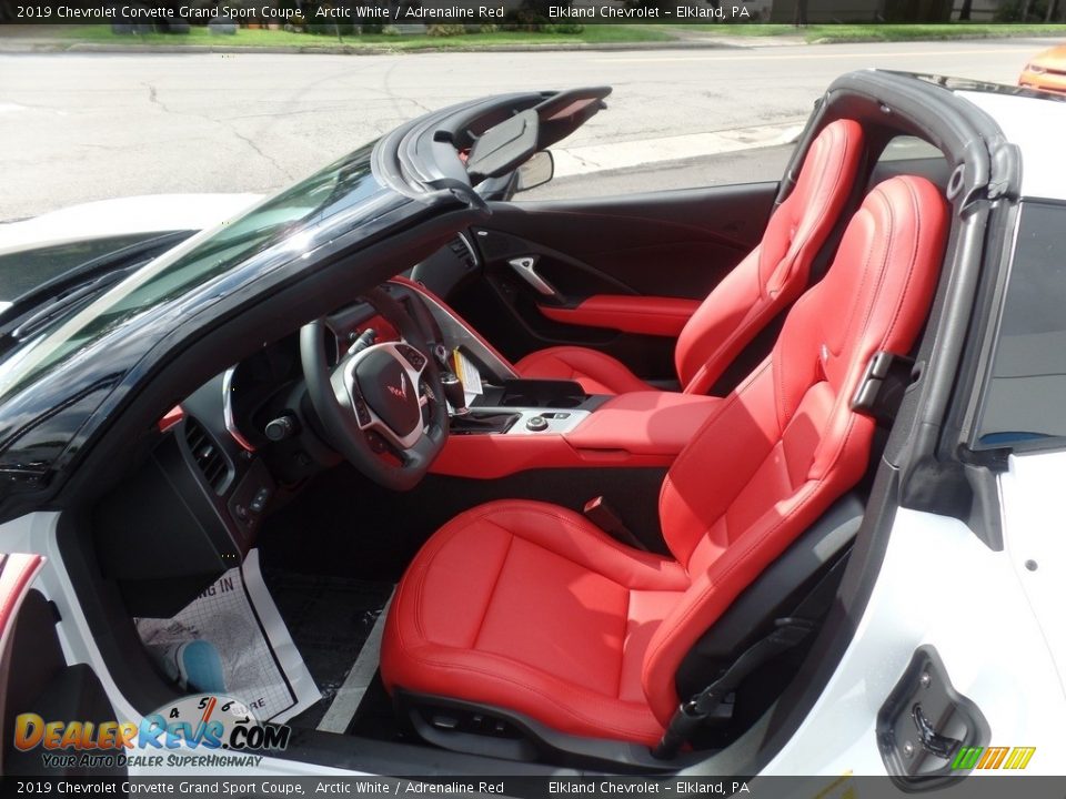 2019 Chevrolet Corvette Grand Sport Coupe Arctic White / Adrenaline Red Photo #19