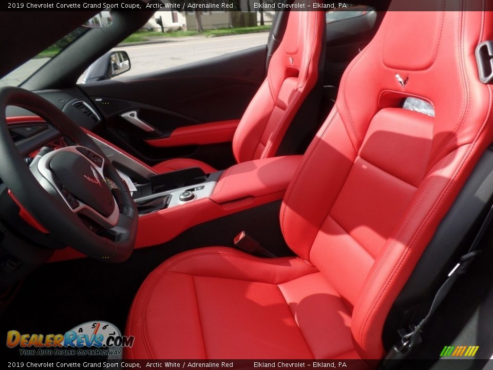 2019 Chevrolet Corvette Grand Sport Coupe Arctic White / Adrenaline Red Photo #21