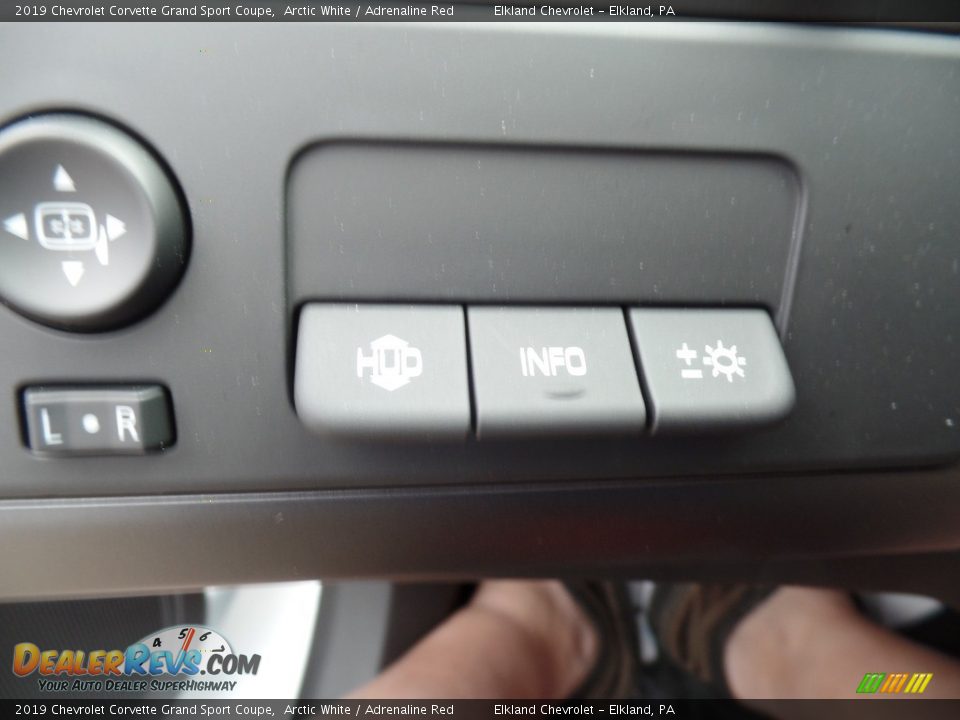 2019 Chevrolet Corvette Grand Sport Coupe Arctic White / Adrenaline Red Photo #25