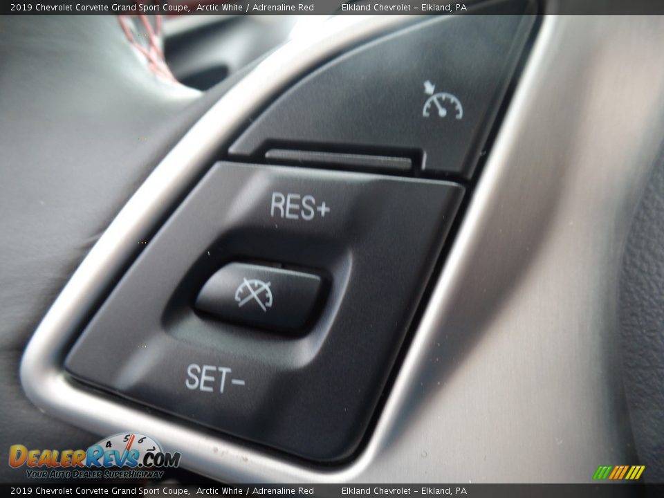 2019 Chevrolet Corvette Grand Sport Coupe Arctic White / Adrenaline Red Photo #28
