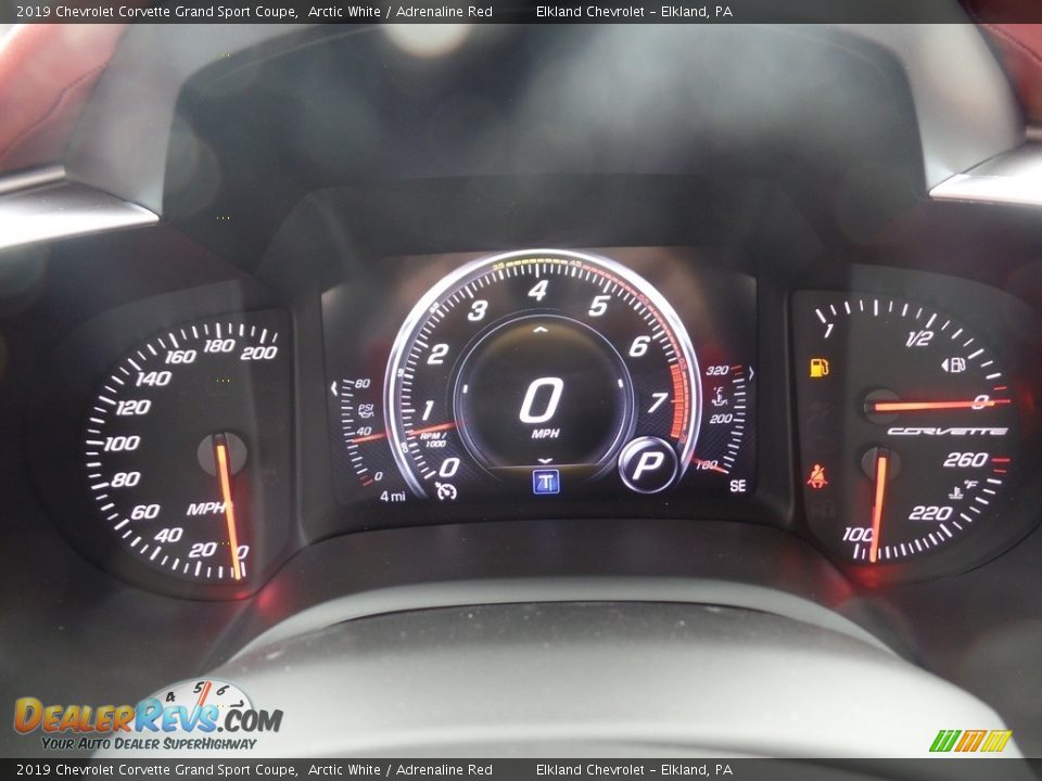 2019 Chevrolet Corvette Grand Sport Coupe Arctic White / Adrenaline Red Photo #31