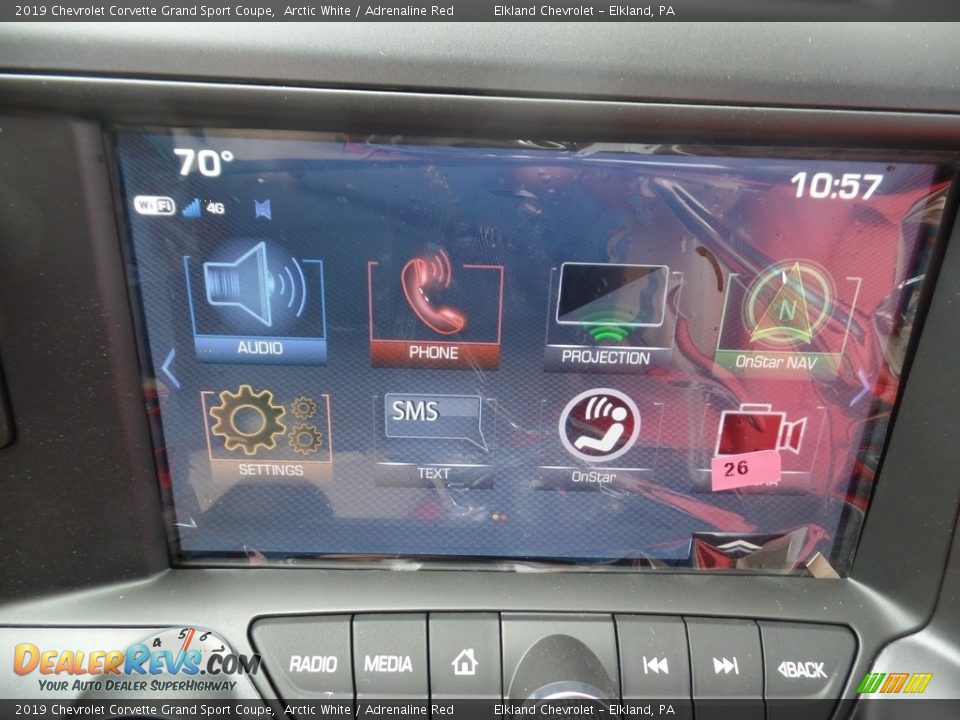 2019 Chevrolet Corvette Grand Sport Coupe Arctic White / Adrenaline Red Photo #34