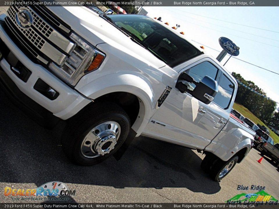2019 Ford F450 Super Duty Platinum Crew Cab 4x4 White Platinum Metallic Tri-Coat / Black Photo #36