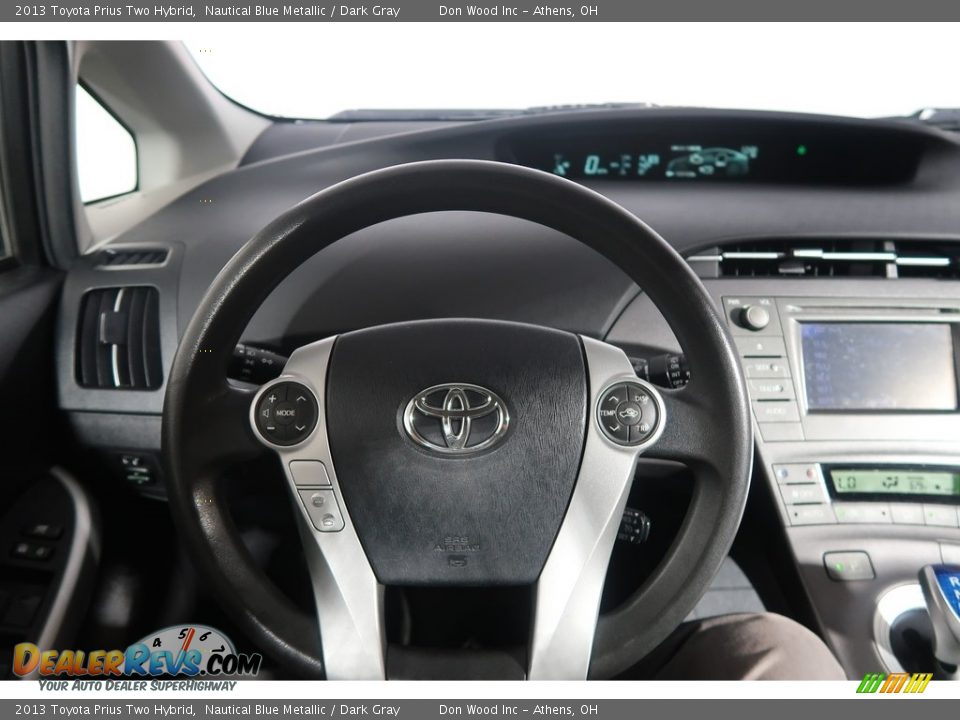 2013 Toyota Prius Two Hybrid Nautical Blue Metallic / Dark Gray Photo #17