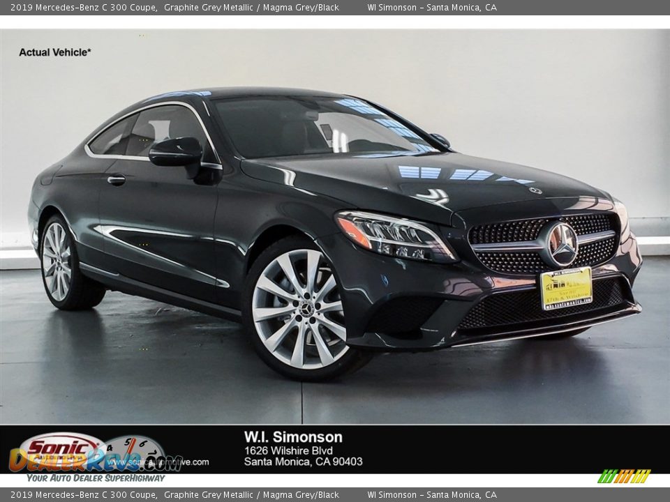 2019 Mercedes-Benz C 300 Coupe Graphite Grey Metallic / Magma Grey/Black Photo #1