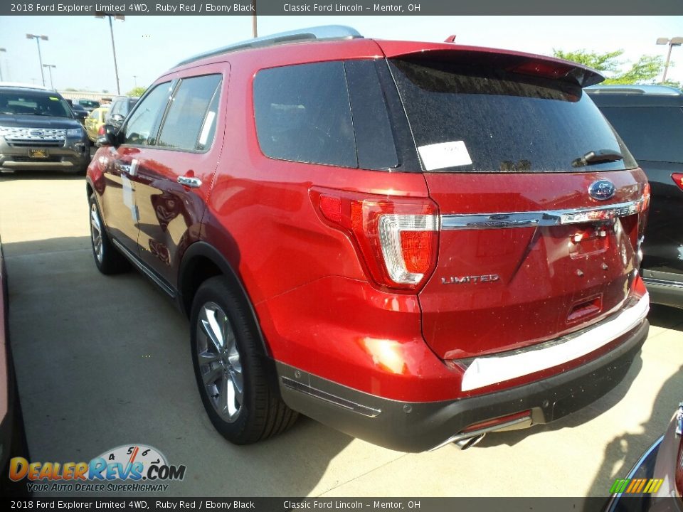 2018 Ford Explorer Limited 4WD Ruby Red / Ebony Black Photo #3