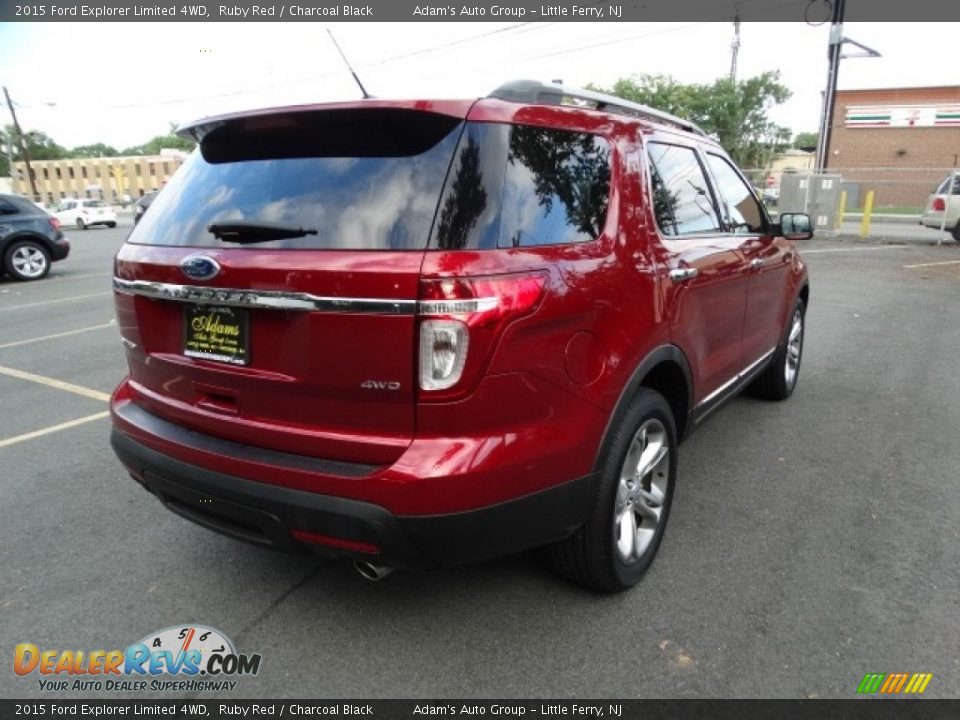 2015 Ford Explorer Limited 4WD Ruby Red / Charcoal Black Photo #6