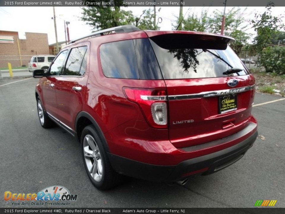 2015 Ford Explorer Limited 4WD Ruby Red / Charcoal Black Photo #7