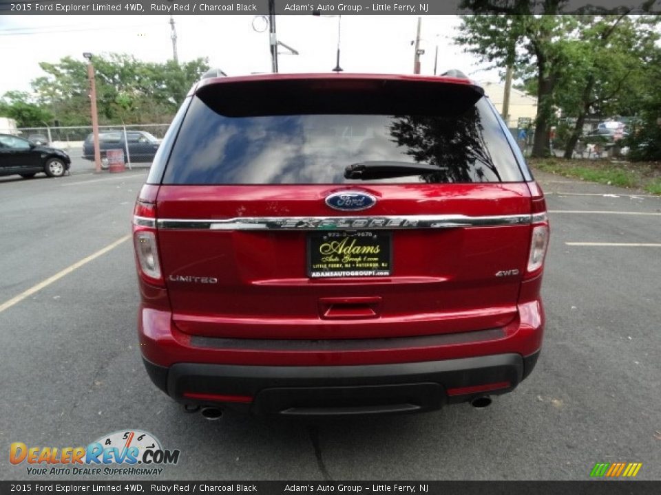 2015 Ford Explorer Limited 4WD Ruby Red / Charcoal Black Photo #9
