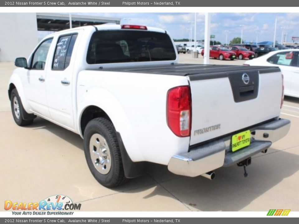 2012 Nissan Frontier S Crew Cab Avalanche White / Steel Photo #6
