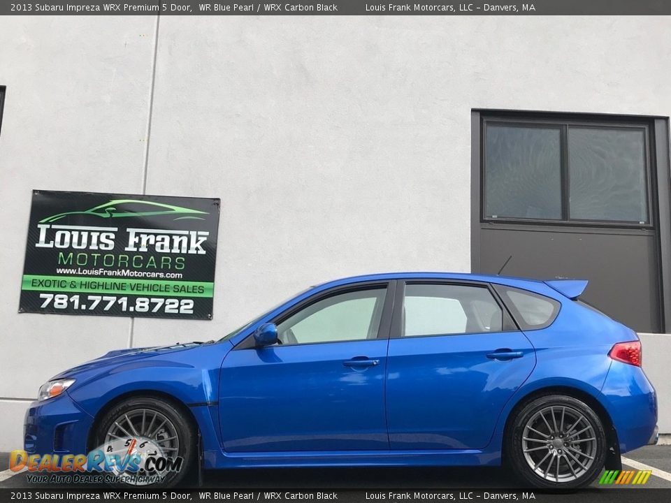 2013 Subaru Impreza WRX Premium 5 Door WR Blue Pearl / WRX Carbon Black Photo #1