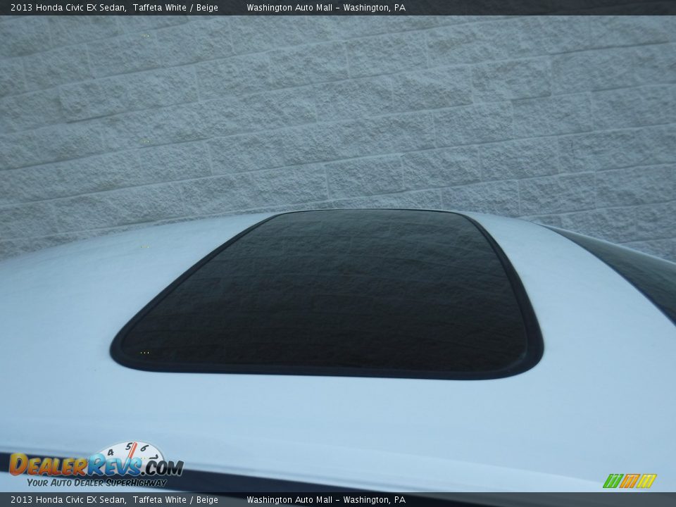 2013 Honda Civic EX Sedan Taffeta White / Beige Photo #4