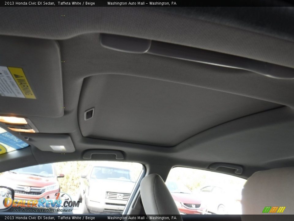 2013 Honda Civic EX Sedan Taffeta White / Beige Photo #8