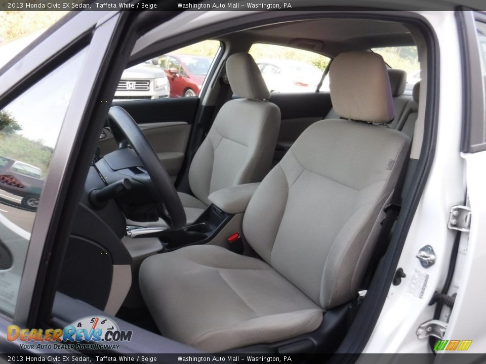2013 Honda Civic EX Sedan Taffeta White / Beige Photo #11