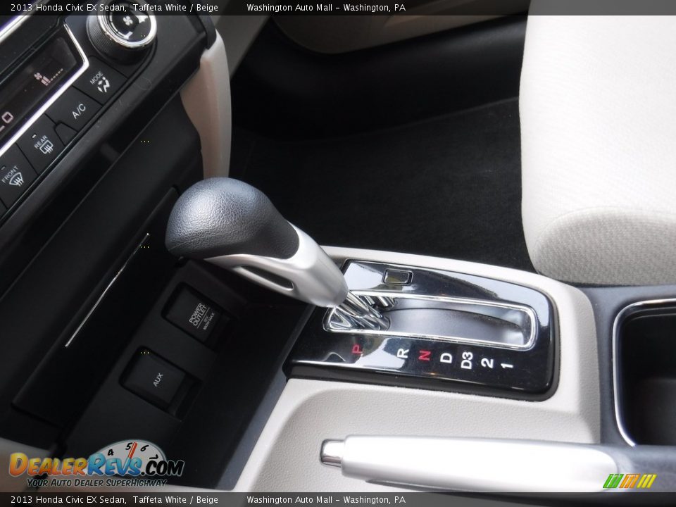 2013 Honda Civic EX Sedan Taffeta White / Beige Photo #13
